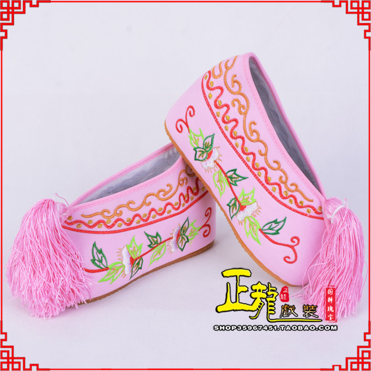 三亚花旦鞋女绣花彩鞋 舒适款草花内高彩鞋