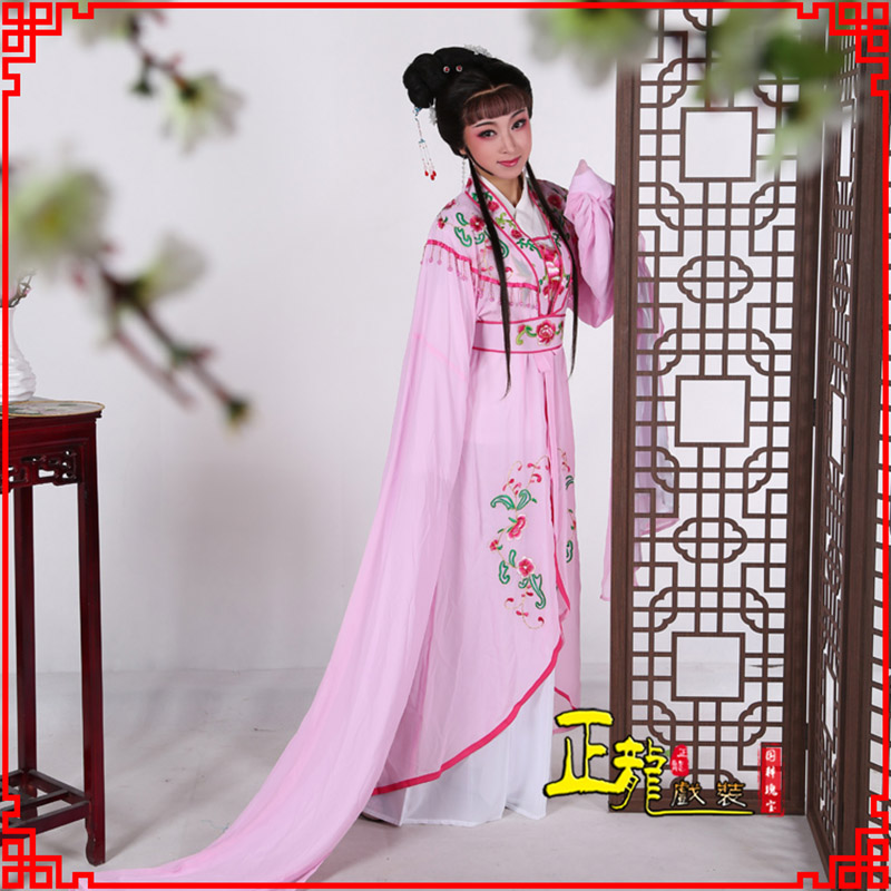 三亚花旦黄梅戏服古装戏服水袖戏剧假云肩长披